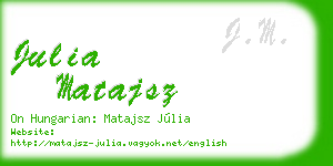julia matajsz business card